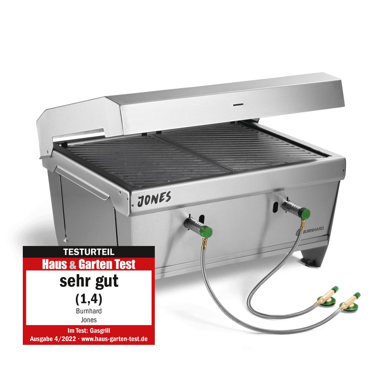 BURNHARD Gasgrill »Jones«, Outdoor Grill 2Brenner aus Edelstahl zum